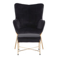 Fauteuil de salon en velours/similicuir avec ottoman, plusieurs coloris, 1 place