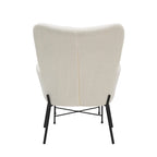 Fauteuil de salon en velours/similicuir avec ottoman, plusieurs coloris, 1 place