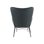 Fauteuil de salon en velours/similicuir avec ottoman, plusieurs coloris, 1 place