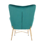 Fauteuil de salon en velours/similicuir avec ottoman, plusieurs coloris, 1 place