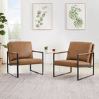Fauteuil d'appoint en similicuir gris / orange / noir / camel / chocolat – 1 personne