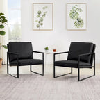 Fauteuil d'appoint en similicuir gris / orange / noir / camel / chocolat – 1 personne