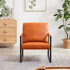 Fauteuil d'appoint en similicuir gris / orange / noir / camel / chocolat – 1 personne