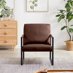 Fauteuil d'appoint en similicuir gris / orange / noir / camel / chocolat – 1 personne