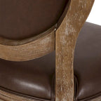 Fauteuil de bureau pivotant rembourré – Beige/Cognac/Brun foncé/Anthracite, Tissu et similicuir, 1 personne