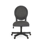 Fauteuil de bureau pivotant rembourré – Beige/Cognac/Brun foncé/Anthracite, Tissu et similicuir, 1 personne
