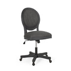 Fauteuil de bureau pivotant rembourré – Beige/Cognac/Brun foncé/Anthracite, Tissu et similicuir, 1 personne