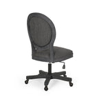 Fauteuil de bureau pivotant rembourré – Beige/Cognac/Brun foncé/Anthracite, Tissu et similicuir, 1 personne
