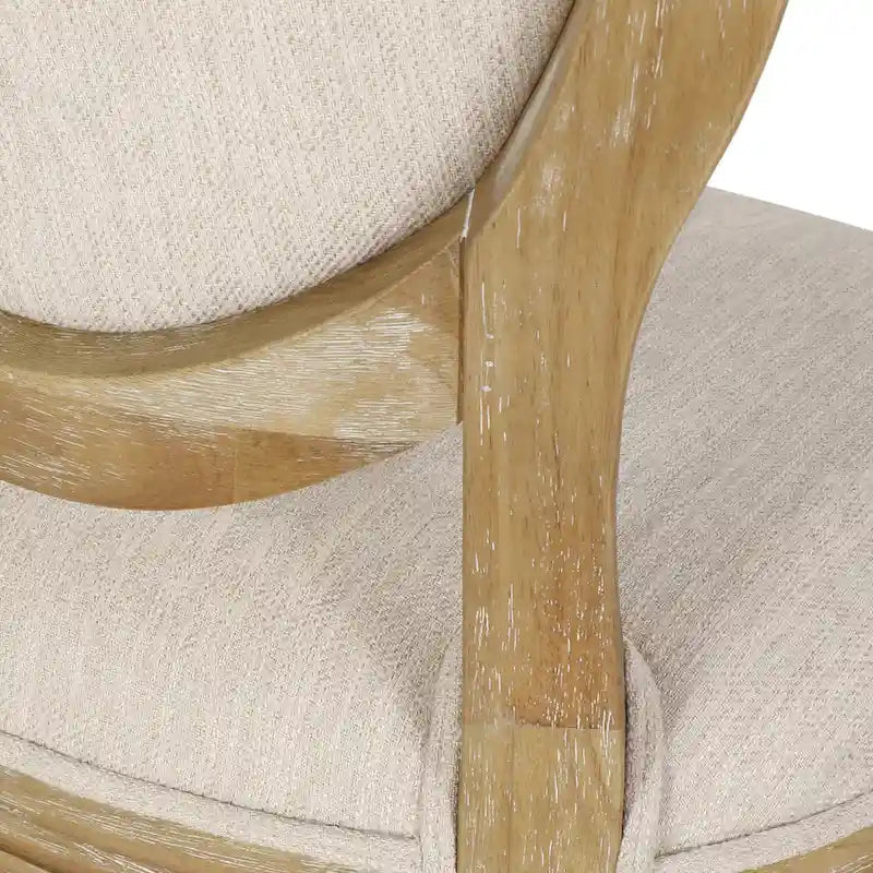 Fauteuil de bureau pivotant rembourré – Beige/Cognac/Brun foncé/Anthracite, Tissu et similicuir, 1 personne