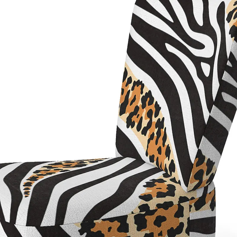 Fauteuil d'appoint imprimé animal noir et blanc – Sans accoudoirs / D'appoint / Avec accoudoirs, 1 place
