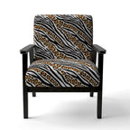 Fauteuil d'appoint imprimé animal noir et blanc – Sans accoudoirs / D'appoint / Avec accoudoirs, 1 place