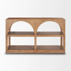 Console arquée en bois de manguier marron moyen – 54" ou 80"