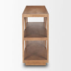 Console arquée en bois de manguier marron moyen – 54" ou 80"