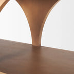 Console arquée en bois de manguier marron moyen – 54" ou 80"