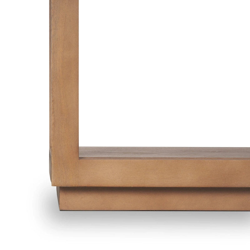 Console arquée en bois de manguier marron moyen – 54" ou 80"
