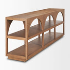 Console arquée en bois de manguier marron moyen – 54" ou 80"