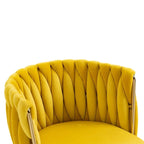 Chaise de salle à manger en velours avec accoudoirs, lot de 2, couleurs marine / émeraude / noir / moutarde / rouge rosé / rose / gris / ivoire, piétement en métal doré