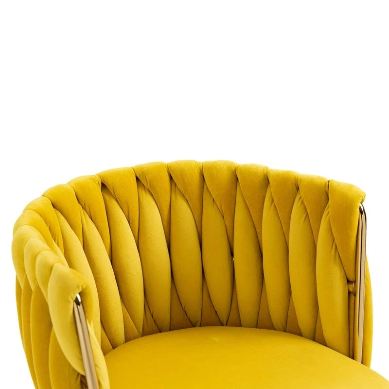 Chaise de salle à manger en velours avec accoudoirs, lot de 2, couleurs marine / émeraude / noir / moutarde / rouge rosé / rose / gris / ivoire, piétement en métal doré