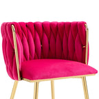 Chaise de salle à manger en velours avec accoudoirs, lot de 2, couleurs marine / émeraude / noir / moutarde / rouge rosé / rose / gris / ivoire, piétement en métal doré