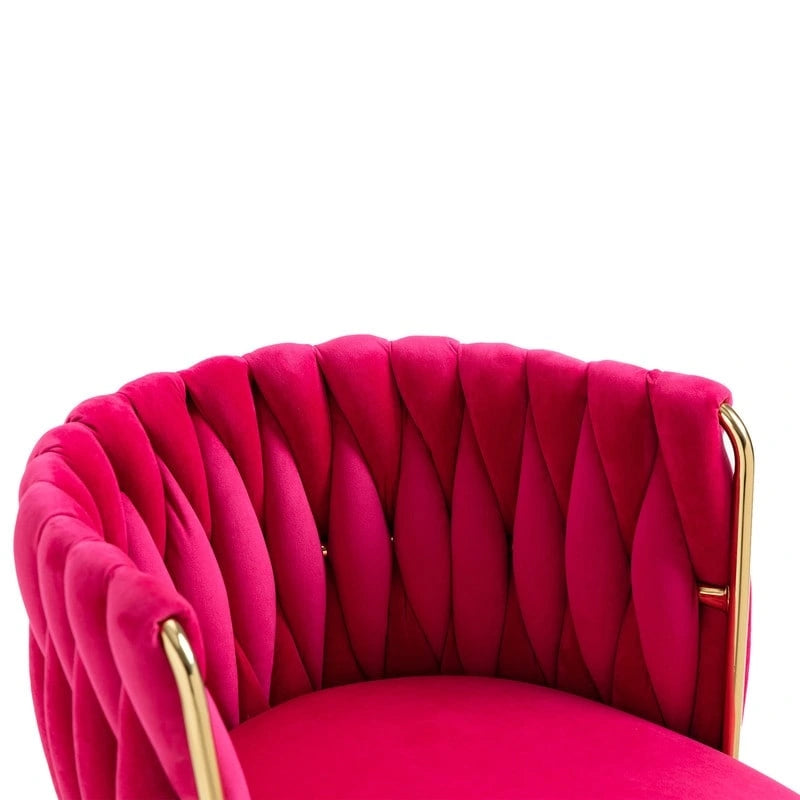 Chaise de salle à manger en velours avec accoudoirs, lot de 2, couleurs marine / émeraude / noir / moutarde / rouge rosé / rose / gris / ivoire, piétement en métal doré