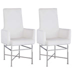 Somette Contemporary Arm Chair with Steel Frame, Set of 2