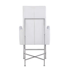 Fauteuil rembourré crème, hauteur de salle à manger, lot de 2