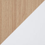 Table basse avec tiroirs en bois naturel et blanc — 2 personnes