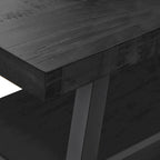 Meuble TV à base en X gris / noir / chêne / marron de 60 pouces, étagère ouverte, convient aux téléviseurs jusqu'à 65 pouces