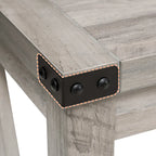 Console en A avec étagère, gris/noir/marron — 2 niveaux, pour 1 personne