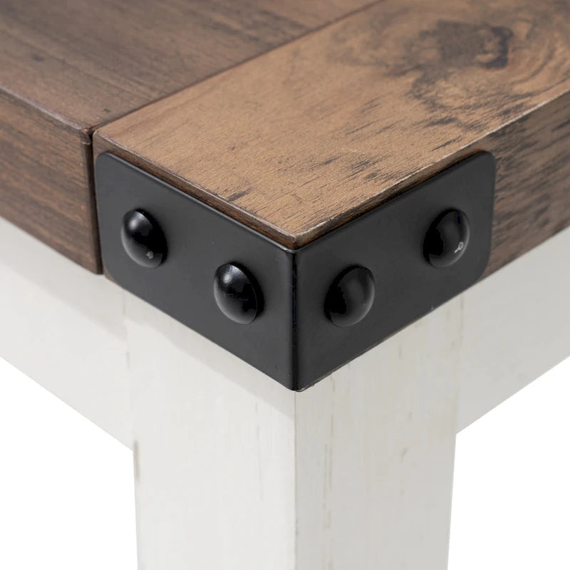 Console en A avec étagère, gris/noir/marron — 2 niveaux, pour 1 personne