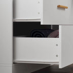 Armoire 4 portes blanche, assemblage par 2 personnes, rangement de chambre à coucher