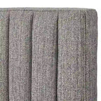 Lit plate-forme queen size capitonné à canaux bordeaux/crème/gris/rose pour 2 personnes