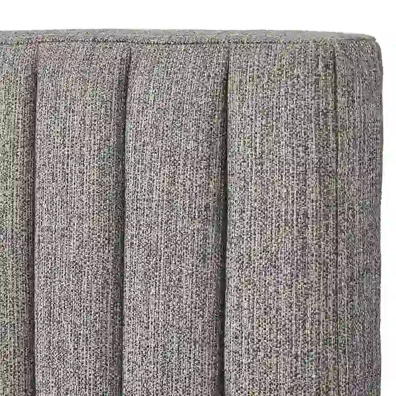 Lit plate-forme queen size capitonné à canaux bordeaux/crème/gris/rose pour 2 personnes