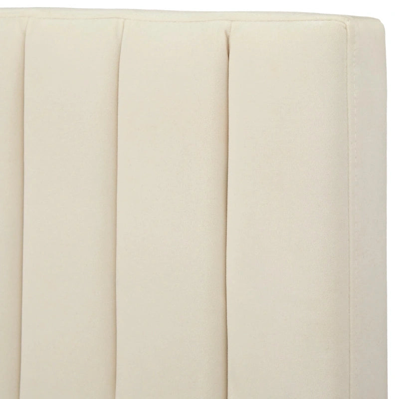 Lit plate-forme queen size capitonné à canaux bordeaux/crème/gris/rose pour 2 personnes