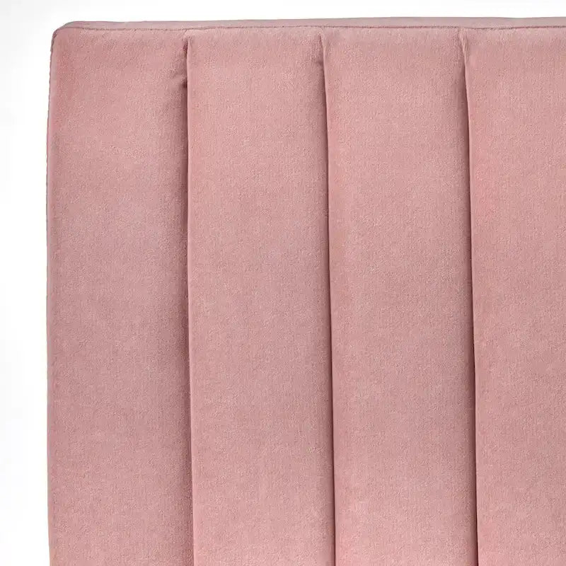 Lit plate-forme queen size capitonné à canaux bordeaux/crème/gris/rose pour 2 personnes