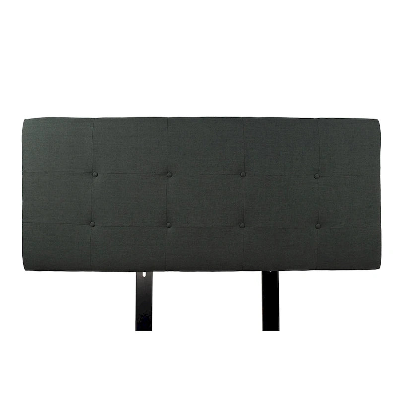 Tête de lit capitonnée en tissu anthracite — Lit simple / Double / Queen / King / King de Californie