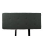Tête de lit capitonnée en tissu anthracite — Lit simple / Double / Queen / King / King de Californie