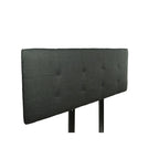 Tête de lit capitonnée en tissu anthracite — Lit simple / Double / Queen / King / King de Californie