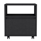 Ensemble de chambre 2 pièces : Table de chevet et commode - Noir/Blanc