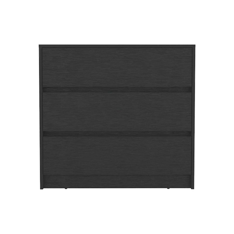 Ensemble de chambre 2 pièces : Table de chevet et commode - Noir/Blanc
