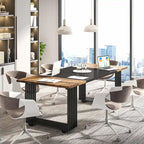Bureau d'angle moderne noir / blanc / marron