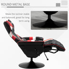 Chaise de jeu vidéo Vinsetto Racing avec dossier inclinable et repose-pieds, appuie-tête et porte-gobelet