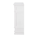 Cheminée électrique blanche avec manteau en faux marbre, foyer 2 styles, convient pour 1 à 2 pièces