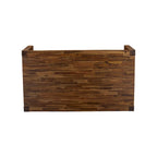 Ensemble de salle à manger rectangulaire en noyer antique avec chaises Parsons en lin couleur daim (4 / 6 / 8 places)