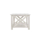 Table basse en bois de style ferme, blanc antique