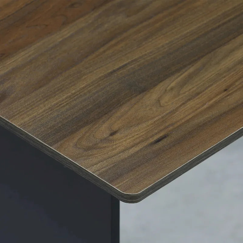 Bureau d'ordinateur compact en bois avec étagères – Expresso / Noir / Cerisier clair / Chêne français gris / Noyer foncé / Noyer Columbia / Americano