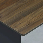 Bureau d'ordinateur compact en bois avec étagères – Expresso / Noir / Cerisier clair / Chêne français gris / Noyer foncé / Noyer Columbia / Americano