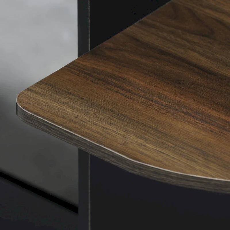 Bureau d'ordinateur compact en bois avec étagères – Expresso / Noir / Cerisier clair / Chêne français gris / Noyer foncé / Noyer Columbia / Americano