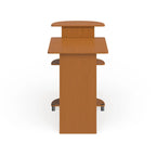 Bureau d'ordinateur compact en bois avec étagères – Expresso / Noir / Cerisier clair / Chêne français gris / Noyer foncé / Noyer Columbia / Americano