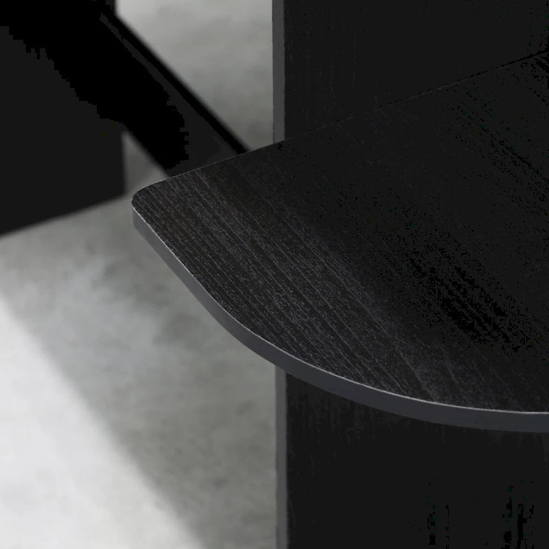 Bureau d'ordinateur compact en bois avec étagères – Expresso / Noir / Cerisier clair / Chêne français gris / Noyer foncé / Noyer Columbia / Americano